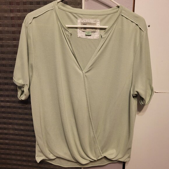Anthropologie Saturday Sunday Green Crossover top - Picture 1 of 3